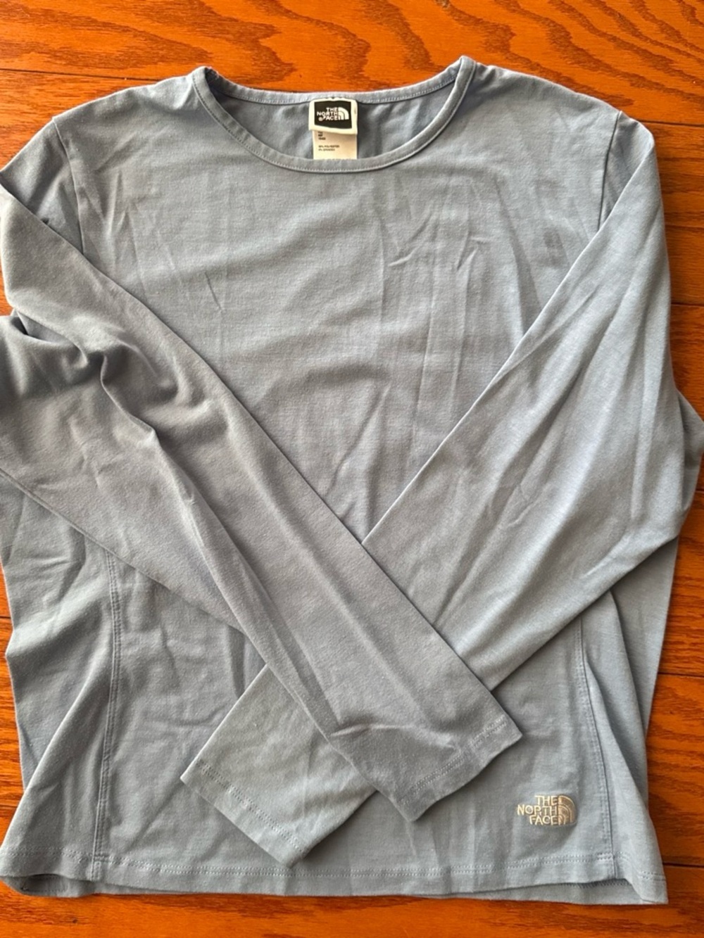 The North Face Women’s Long-Sleeve Crew in Dusty Blue